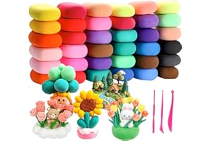 EPOKUS Arcilla Polimerica Secado al Aire,36 Colores Plastilina para Modelar, Plastilina Arcilla para Modelar para Niños, Regalo para Niños y Niñas de 3 a 12 Años
