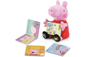 VTech - Peppa Pig - Les Petites Histoires De Peppa, Peluche Interactive, Jouet Peppa Pig - 2/5 ans - Version FR 552205 Rose