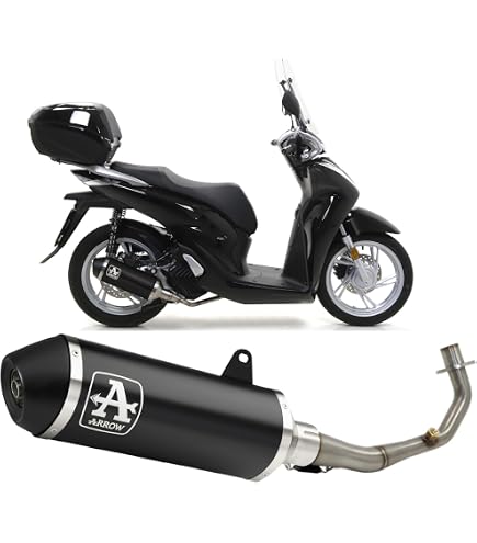 Protecteur D'échappement RMS Pour Honda SH300 (2007-2016) - Protection Contre Les Chocs Et La Corrosion - 9