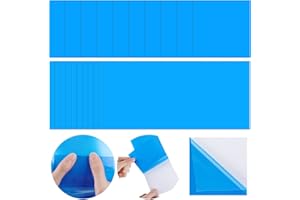 TENARE 20 Parches de Reparación Autoadhesivos PVC, Parche de Vinilo de Revestimiento de Piscina Cauchos de Vinilo de Reparar Barco para Bote Inflable Kayak Balsa, Azul, Cuadrado y Rectangular