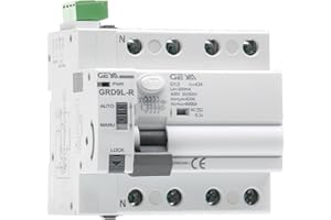 GEYA Disjoncteur à Réenclenchement Automatique 6KA ELCB RCCB RCD Type AC (Réenclencheur AC220V+RCCB 4P-63A-300mA)