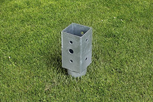 GAH-Alberts 208370 Einschraub-Bodenhülse für Vierkantholzpfosten – feuerverzinkt, 71 x 71 mm - 4