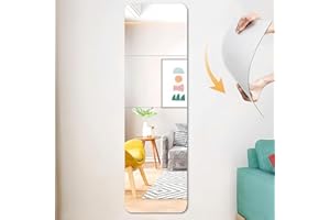 DONGDA 4 Pezzi Adesivi da Parete a Specchio, Specchio Adesivo Rettangolare, Parete Decorazioni Parete, Piastrelle Parete appiccicoso Specchio per Armadio Palestra Ingresso Soggiorno