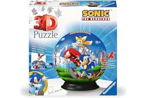 Ravensburger - Puzzle 3d Ball Sonic The Hedgehog | Puzzle 6 Anni Bambino | 73 Pezzi | Regalo Bambino 6 Anni | Sonic Giocattolo | Idee Regalo