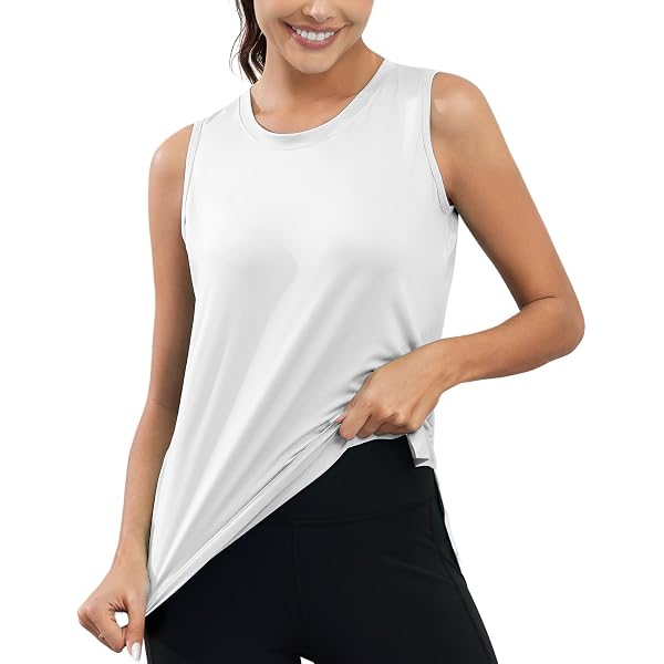 Pioneer Camp Women's Workout Tank Tops Mesh Panel Loose Fit Muscle Tank