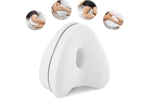 Towwoo Kniekissen für Seitenschläfer, Orthopädisches Kissen für Bein, Ergonomisches Memory Foam Kissen zum Schlafen auf der Seite, Hüft-, Rücken- und Ischias-Schmerzlinderung (Grün) (Weiß)
