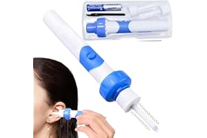 LUYLMO Ohrenschmalz-Sauger, Ohrenschmalz-Reiniger,Elektrisch Ohrenschmalz Entferner Ohrenreiniger Mit 2 Waschbaren Ersatzköpfen, Ohrwachs Entfernungs Tool Geeignet für alle Familien