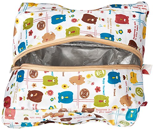 iSuperb Niedlich Kühltasche Lunch Tasche Box Wasserdicht wiederverwendbar mit bezauberndem Animal Bild isoliert Lunchpaket für Frauen Damen Mädchen Kinder Kids Schüler Jugendliche (Netter Bär Weiß) - 4