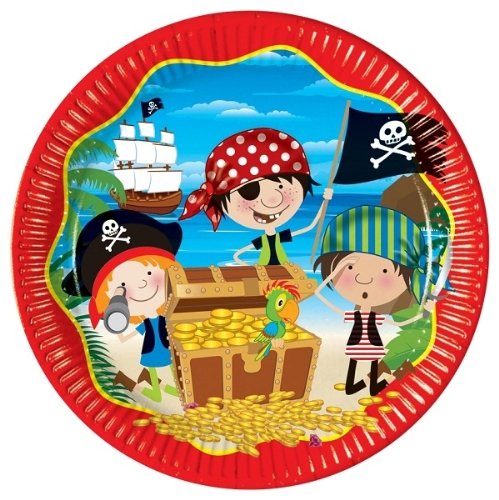 Kleine Piraten Pappteller 23 cm