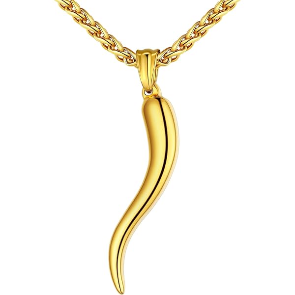 1001 Bijoux Pendentif Corne Italienne Plaqué Or - Corno