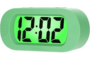 Digital väckarklocka – Plumeet reseväckarklocka med snooze-funktion och nattlampa – enkel att ställa in enkel väckarklocka fö