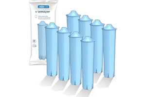 Wessper Filtros de Agua para Cafeteras Automáticas 8 Piezas | Cartucho de Filtro Compatible con Jura 71312 Blue, GIGA, ENA, Micro, IMPRESSA