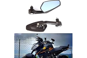 DREAMIZER 7/8" 22mm rétroviseurs latéraux de moto noirs rétroviseurs latéraux de guidon d'extrémité de barre pour Scooter Cruiser Sport Bike Chopper