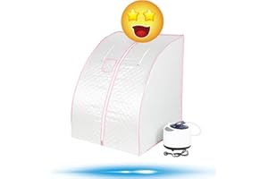 Cabine de sauna vapeur Sauna Maison Portable Mobile Hammam et Sauna (Silver)