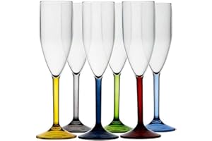 Marine Business 16703 Party Set Flute Base Colorata, 6 Pezzi