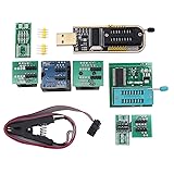 DollaTek programmatore ch341a + sop8 a dip8 + adattatore 1.8v + sop8 a presa dip8 + clip sop8