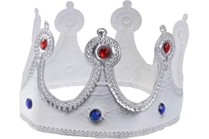 TOYANDONA King Crowns Kids Birthday Party Hat Princess Tiara Headband Costume Accessories Party Favors Silver