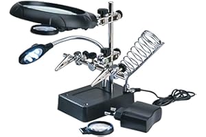 ARTESANÍA LATINA Artesania Troisième Main avec 3 loupes et 5 LED