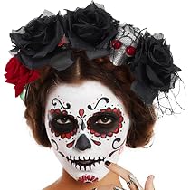 Lorealri Halloween-Stirnband Mit Totenkopf & Lichtern – Gruselig-schön Für Party & Cosplay