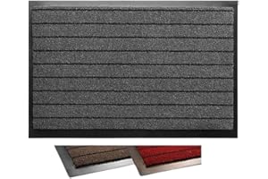 SERDECO DECORACION Felpudo Entrada Casa | Alaska Antideslizante. Ideal para Interior y Exterior | (Gris, 60 x 90 cm)