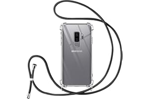 Vauki Handykette für Samsung Galaxy S9 Plus Hülle mit Band Handyhülle Silikon Transparent zum Umhängen Stoßfest mit Kordel Necklace Schnur TPU Bumper Case für Samsung S9 Plus