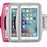 Universal Sportarmband für 14,5 cm Bildschirm Apple iPhone 6/6S iPhone 6/6S Plus Samsung Galaxy S7/S6/S5/S4 Schweiß-Running Armbelt mit kleinen Halter & Tasche für Schlüssel Karte