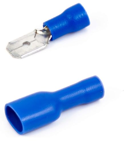 Haakse kabelschoen: 6,3x0,8mm rood 0,5-1,5mm² Nylon