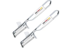 Westmark 2 Éplucheurs Polyvalents/Éplucheurs Pendulaires avec Emporte-pièce affûté, Lame en inox, Famos, Métal/chromé, 106122E4