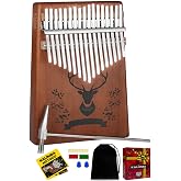 Midex KLX-456 Hakiki Maun Ağacı Kalimba 17 &Ccedil;elik Tuşlu (T&uuml;rk&ccedil;e Metod &Ccedil;anta &Ccedil;eki&ccedil;)