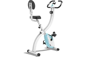 Ultrasport F-Bike Bicicleta Estática Plegable hasta 130 KG, Extra Silencioso con Sillín de Confort Ajustable - Bici Estática Plegable Indoor, Bicicletas Estáticas