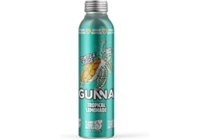 Gunna Immune Boosting Fizzy Drinks, Tropical Mango Lemonade in Aluminium Bottles, Natural, Vegan, Sparkling Soft Drink, Tropical Flavour Soda, 470ml