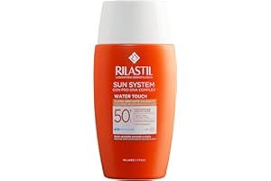 Rilastil Sun System Water Touch Fluido Comfort Color, Fluido Solare Idratante Viso Colorato, Effetto Setoso e Matt, SPF 50+, per Tutti i Tipi di Pelle, Confezione da 50 ml