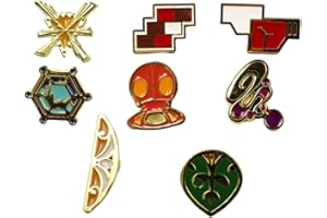 YUANstore Lot de 8 badges de collection Pocket Monster Generation 1-6 Gym - Cadeau pour garçons et filles