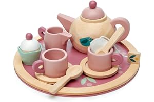 TENDER LEAF TOYS Tenderleaf Toys Wooden Tea Set for Magical Playtime Adventures For Children 3+ (Birdie)