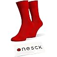 ONESCK Super Soft Cotton Dress Socks Vibrant Plain Colours for Men, Women