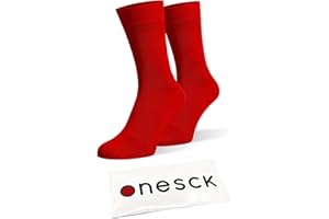 ONESCK Super Soft Cotton Socks Men |Breathable Women & Mens Dress Socks | Vibrant Plain Colours Unisex Socks with Gift Box | 1 Pair