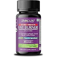 Zivapure Pro Fat Burner & Weight Loss Supplement for Men and Women with Garcinia Cambogia, Green Tea & Coffee, Yohimbe…