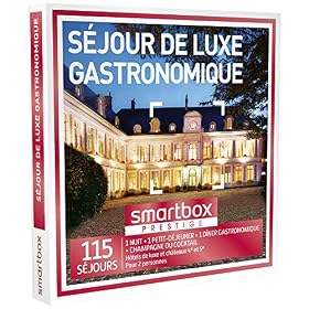 SMARTBOX – Coffret Cadeau – SÉJOUR GOURMET DE LUXE – 110 séjours : hôtels de luxe et châteaux 4* et 5* dont 45 du guide MICHELIN