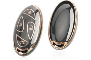 [Nowość 2024] GAFAT Hyunda-i Tucson 2025/ Kona SX2 EV/ Ioniq 6/ ioniq 5/ Sante Fe 2024 2025 2026 etui na klucze, osłona kluczyka, TPU żel krzemionkowy (czarny, 5 przycisków)