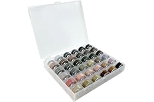 OUYIWEIMAOYI 36pcs Confezione spolette di colori assortiti fili Bobine per Macchina da Cucire Plastica rocchetti Vuoto Per macchina da ricamo e da cucire DIY filo da ricamo filo da cucito (Cool colours)