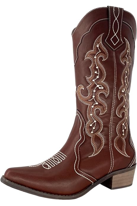 CINAK Shoes Women's Cowboy Boots 