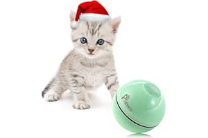 Pidsen Gatto Palla Automatica, Giocattolo Interattivo per Gatto Sfera per Gatti Automatica Rotazione e Ricaricabile USB, Giocattolo Gatto Palla per Animali Domestici