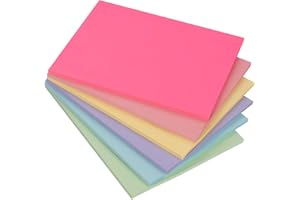 ‎AGOER 6 Pack Haftnotizen Groß, XXL Selbstklebende Klebezettel 203 x 152mm Sticky Notes Pastell, Groß Notizzettel zum Erinnerung/Checkliste für Büro, Studie, Hause (50 Blatt pro Block)