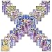 Produktbild Wellye Kartenspiele 100 Stück Pokemon Karten Stil TCG Holo EX Kunst 80 Karten EX 20 Karten GX Puzzle Kartenspiel (B)