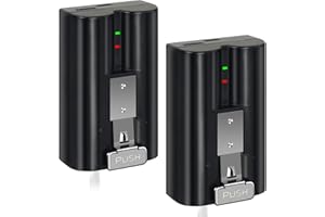 Bsioff 2Pack Rechargeable Battery for Ring Video Doorbell 2/3/3Plus/4 with Charger Station,Compatible with Stick Up Cam Battery(2nd & 3rd Gen),Spotlight Cam and Peephole Cam（3.65V 6040mAh）