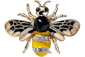 JJWNMLL Bee Brooches Insect Animal Pin Badge Crystal Honeybee Brooch Female Brooches Birthday Wedding Gift for Mum Wife Women Jewellery
