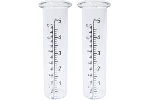 Regnmätare med 2 2 cm diameter med glasrör, lätt att läsa både i tum och i millimeter, regnmätare, utomhus, droppbevattning, trädgårdsbevattningssystem