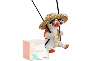 Cute Car Mirror Hanging Accessories, Plaster Funny Swinging Duck for Cool Rear View Mirror Accessories Car Ornament for Teens & Men Women Gifts (Duck)