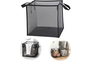 ViMOQi Collapsible Laundry Basket,Pop up Washing Baskets for Laundry,Mesh Dirty Clothes Basket Laundry,Laundry Hamper Basket,Wash Baskets Laundry Bin with Handles,Hollow-carved Storage for Toys/Book