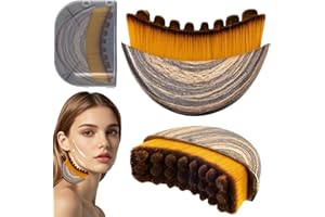 GXGM 1 Pièces Brosse Contour du Visage, Lymphatic Contour Brush Face Brush - Texture Raffermissante, Stimule le Contour Lymphatique du Visage, pour le visage, sculpture du menton et de la mâchoire